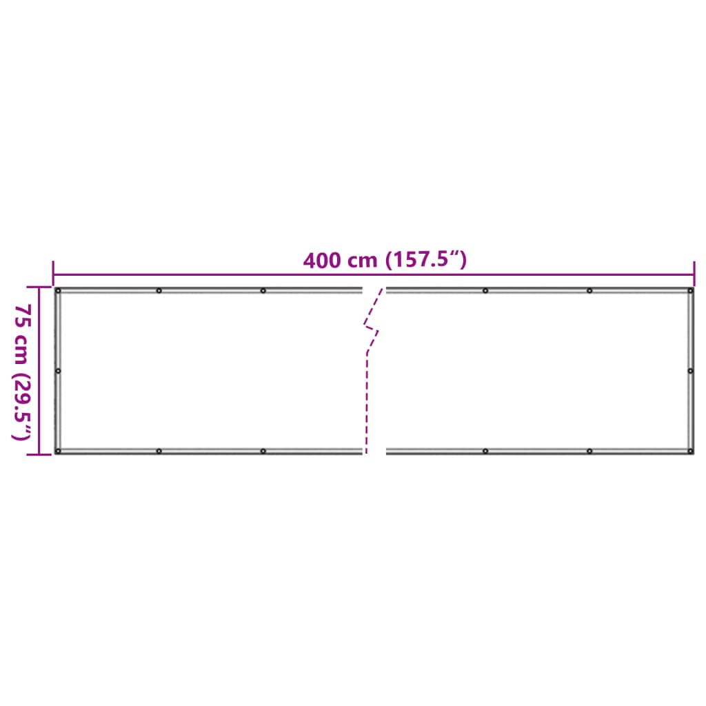 Balkónová zástěna z oxfordské látky 75x400 cm béžová