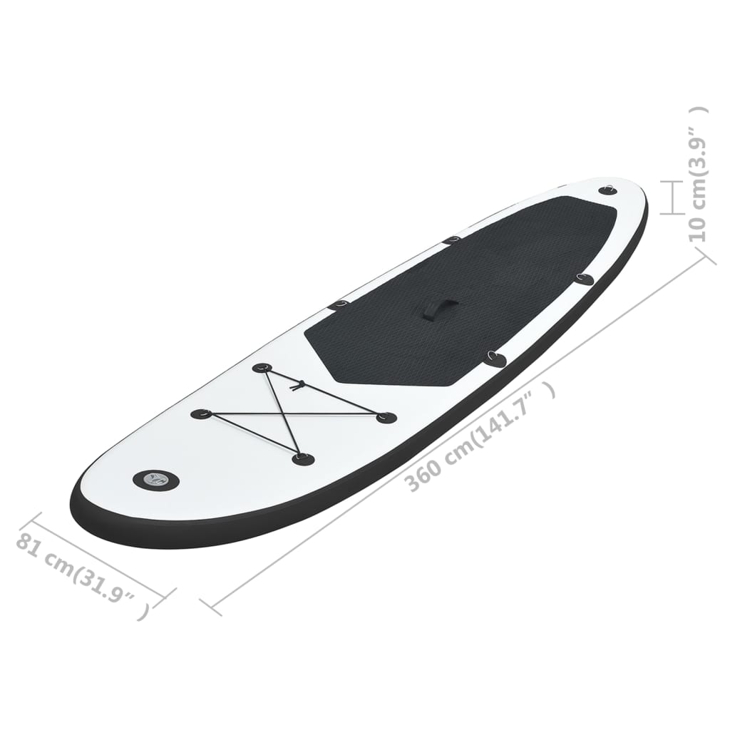 Nafukovací SUP paddleboard černo-bílý