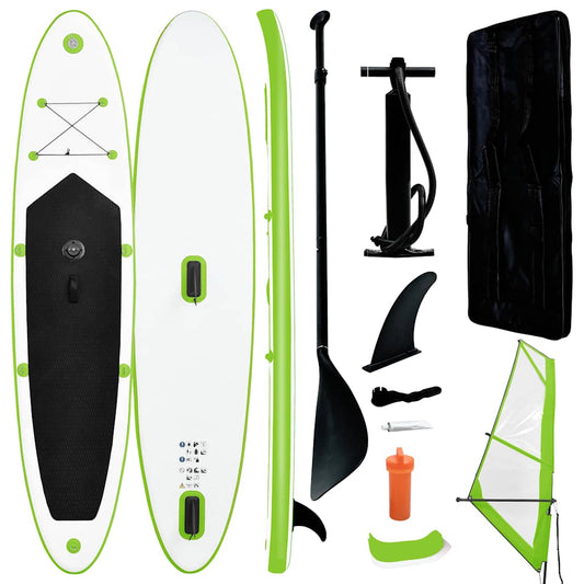 Nafukovací Stand Up Paddleboard s plachtou zeleno-bílý