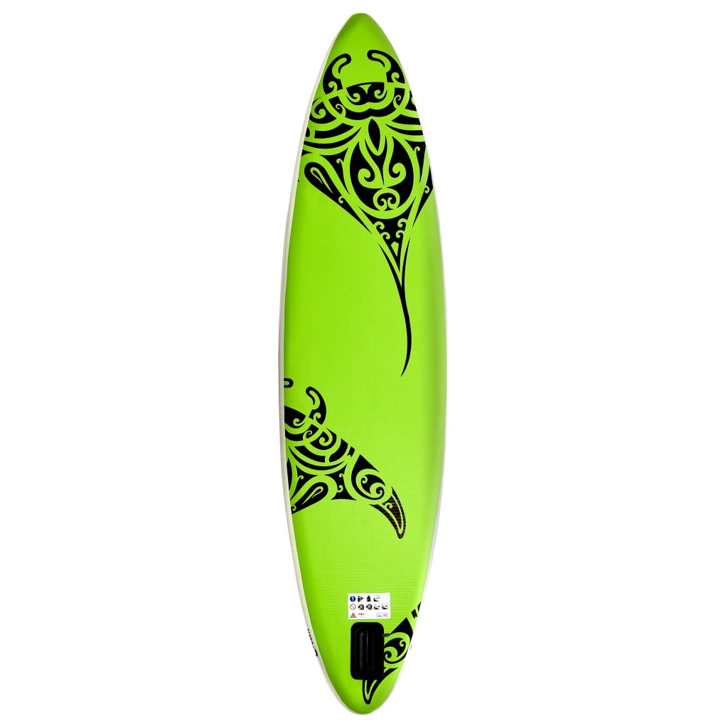 Nafukovací SUP paddleboard 320 x 76 x 15 cm zelený