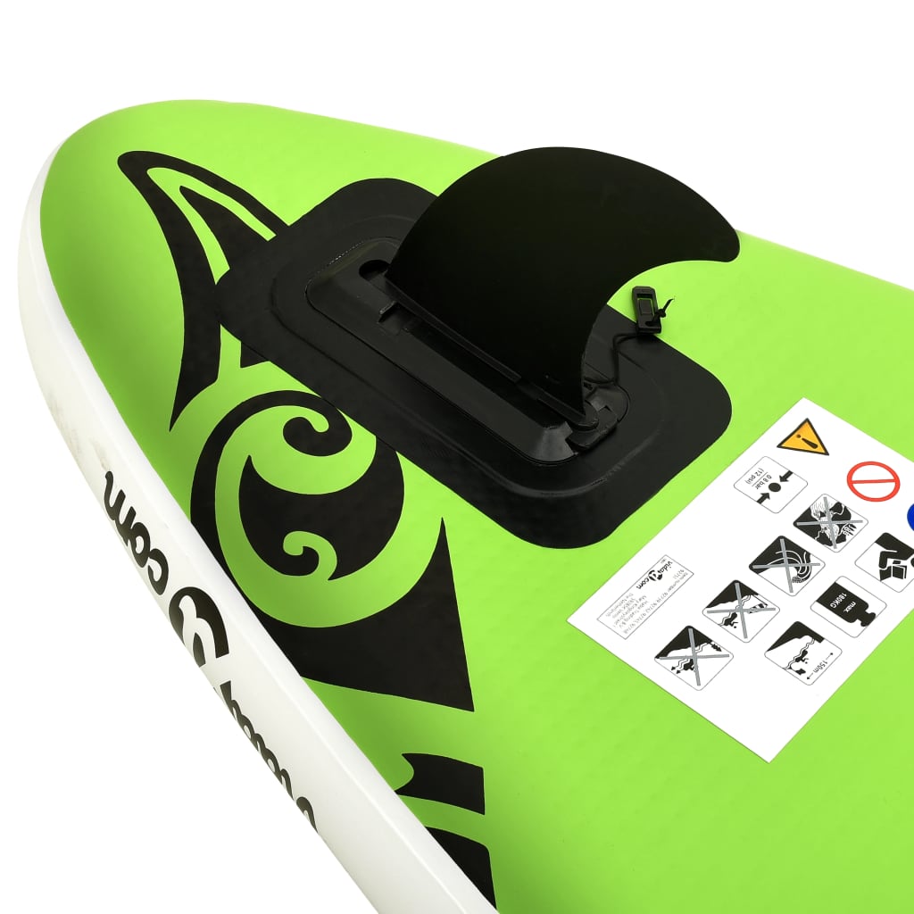 Nafukovací SUP paddleboard 320 x 76 x 15 cm zelený