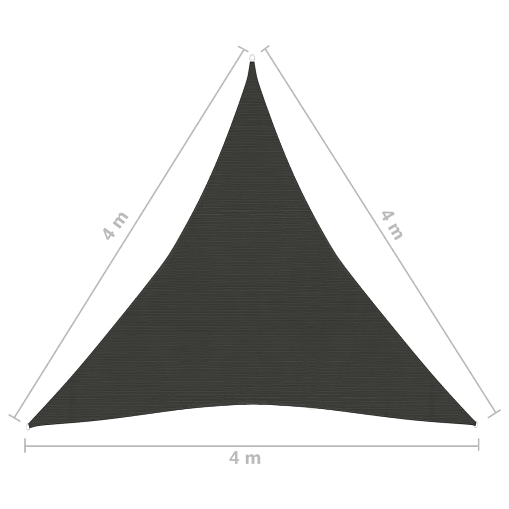 Stínící plachta 160 g/m² antracitová 4 x 4 x 4 m HDPE