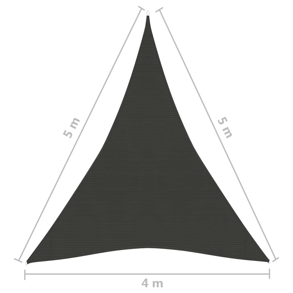 Stínící plachta 160 g/m² antracitová 4 x 5 x 5 m HDPE