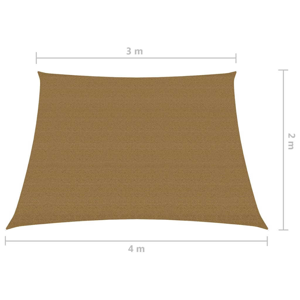 Stínící plachta 160 g/m² taupe 3/4 x 2 m HDPE