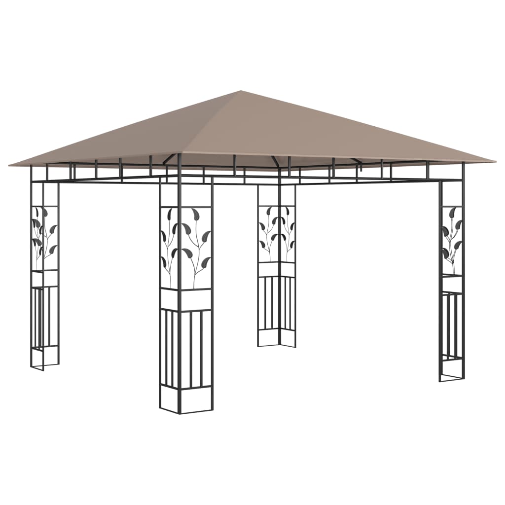 Altán s moskytiérou 3 x 3 x 2,73 m taupe 180 g/m²