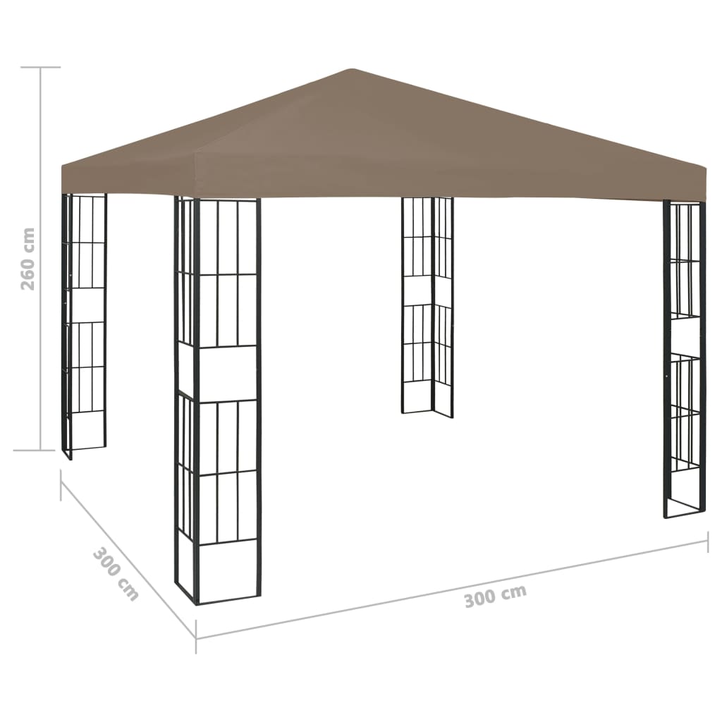 Altán 3 x 3 m taupe