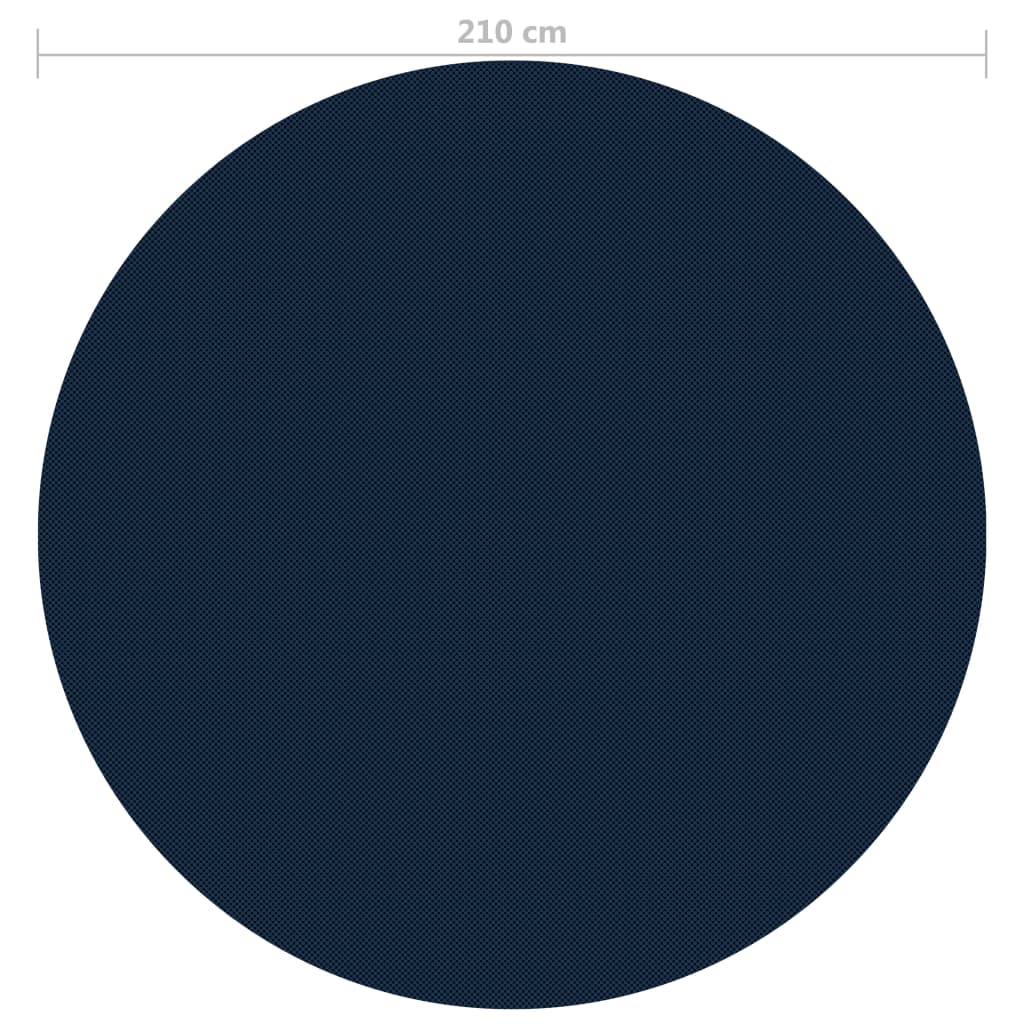 Plovoucí PE solární plachta na bazén 210 cm černo-modrá