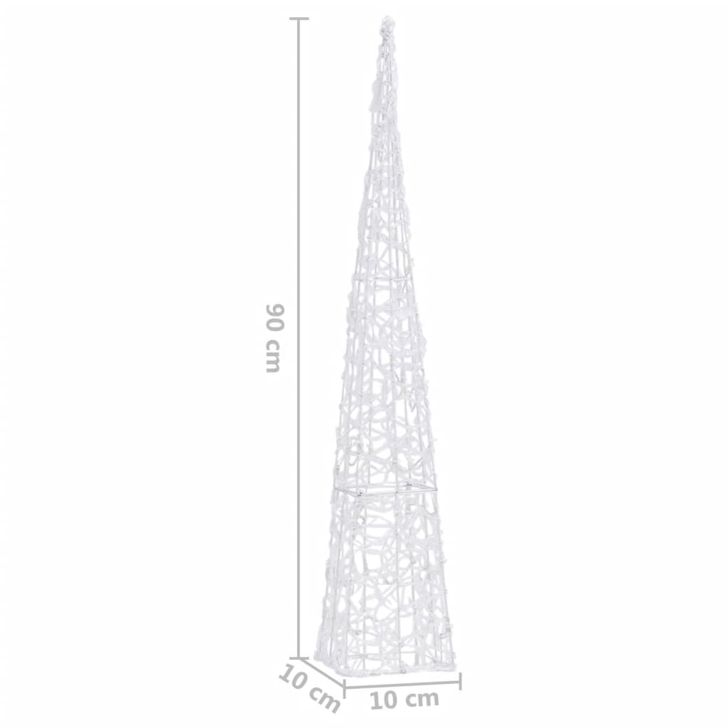 Akrylový dekorativní světelný LED kužel vícebarevný 90 cm