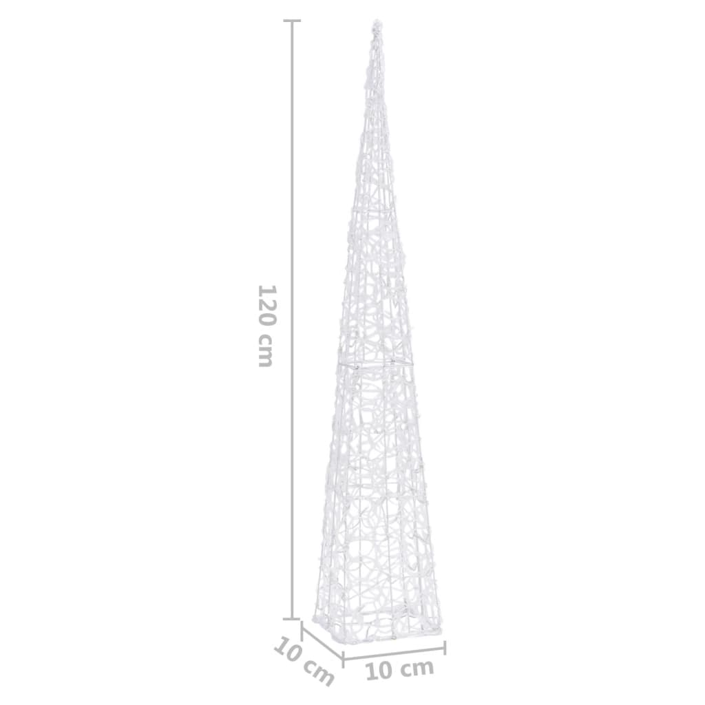 Akrylový dekorativní světelný LED kužel vícebarevný 120 cm