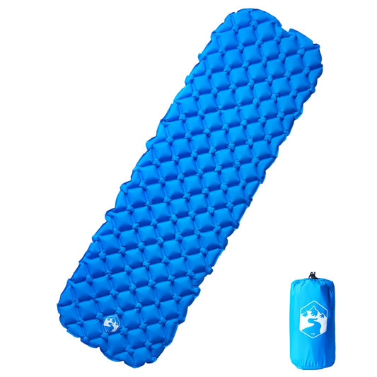 Nafukovací kempingová matrace pro 1 osobu modrá 190 x 58 x 6 cm