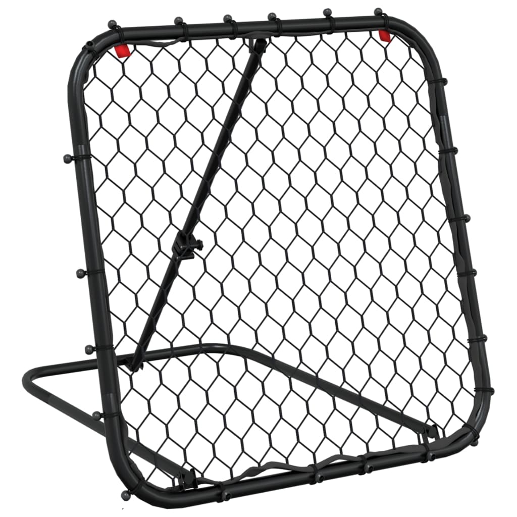 Fotbalový rebounder nastavitelný černý 84 x 73 x 60–80 cm ocel