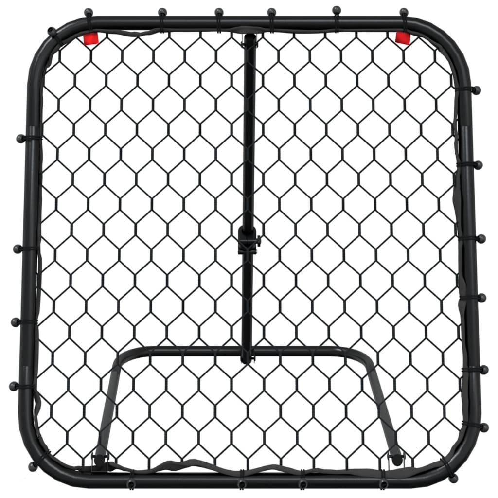 Fotbalový rebounder nastavitelný černý 84 x 73 x 60–80 cm ocel