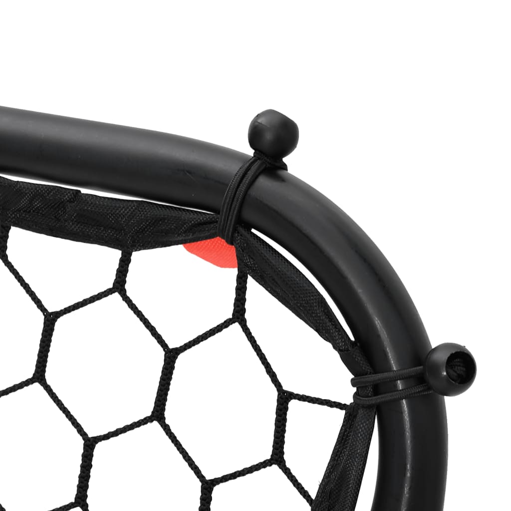 Fotbalový rebounder nastavitelný černý 84 x 73 x 60–80 cm ocel