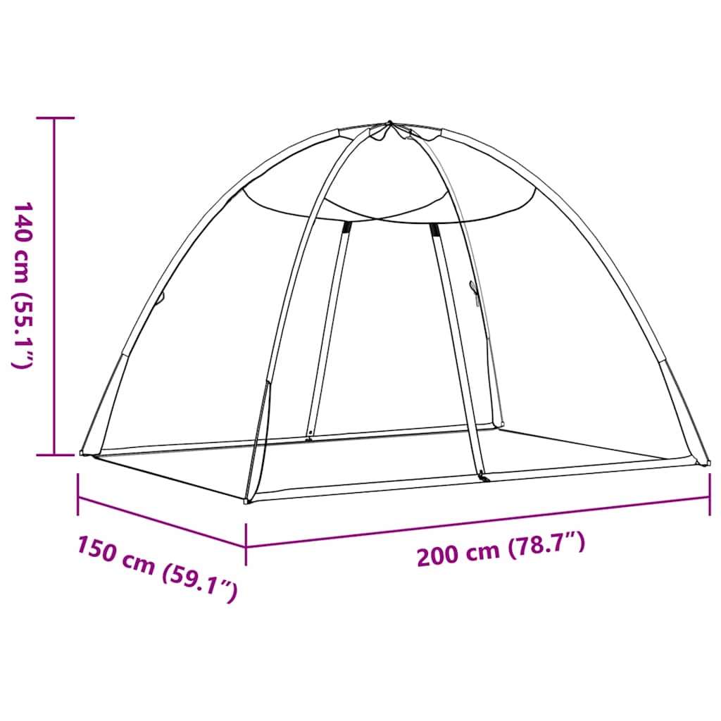 Moskytiéra Mongolia s dvířky 220 síťovina bílá 200x150x140 cm