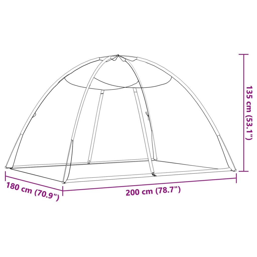 Moskytiéra Mongolia s dvířky 220 síťovina bílá 200x180x135 cm