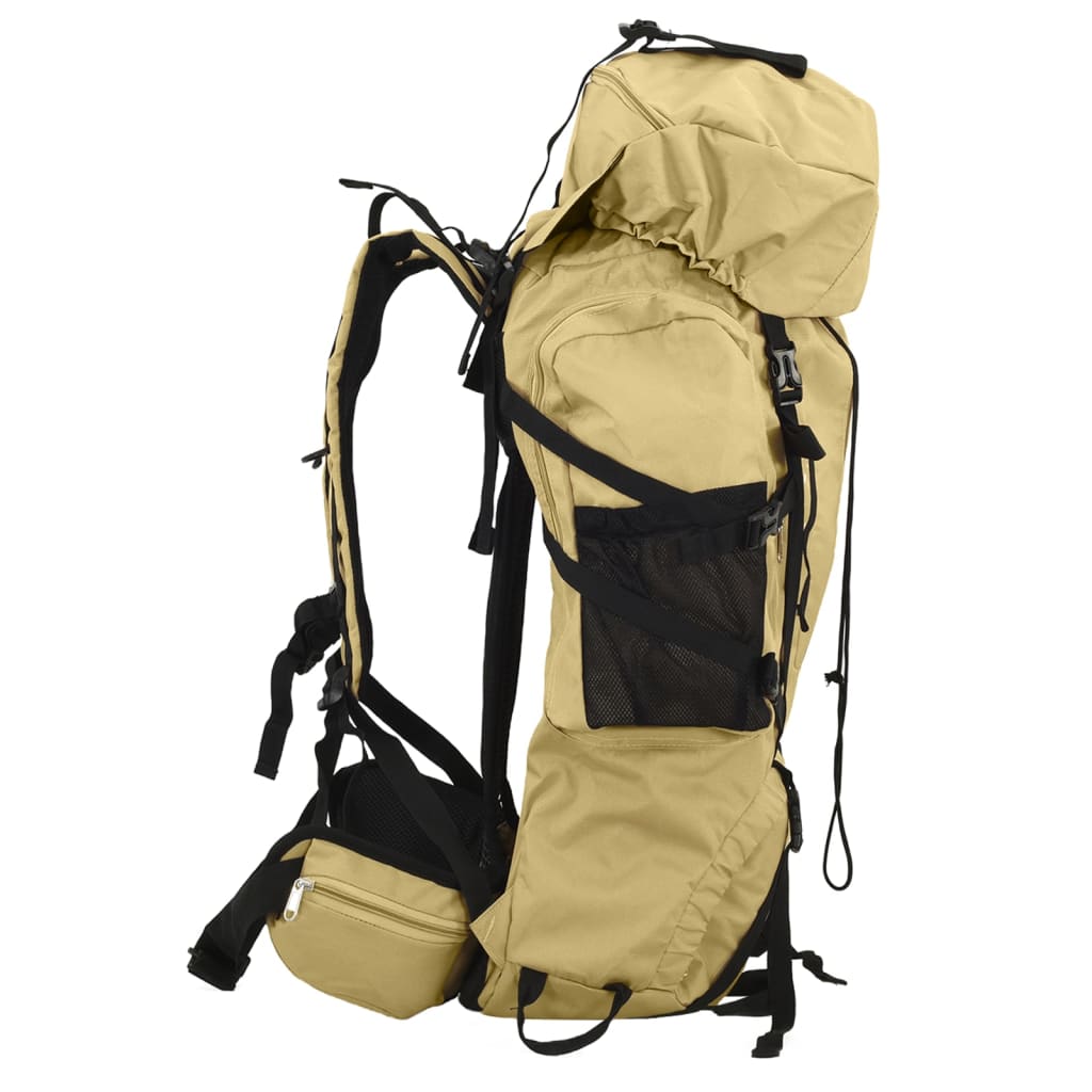 Turistický batoh khaki 60 L tkanina oxford