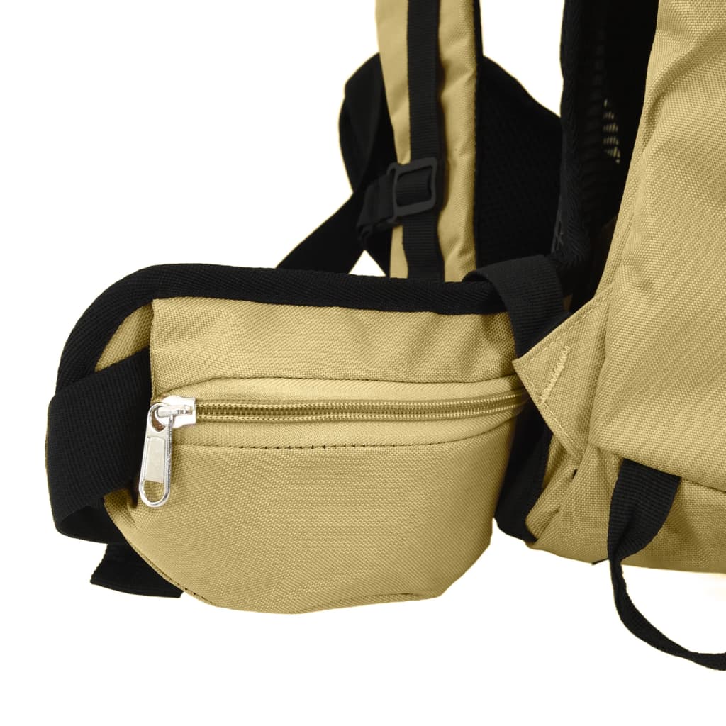 Turistický batoh khaki 60 L tkanina oxford