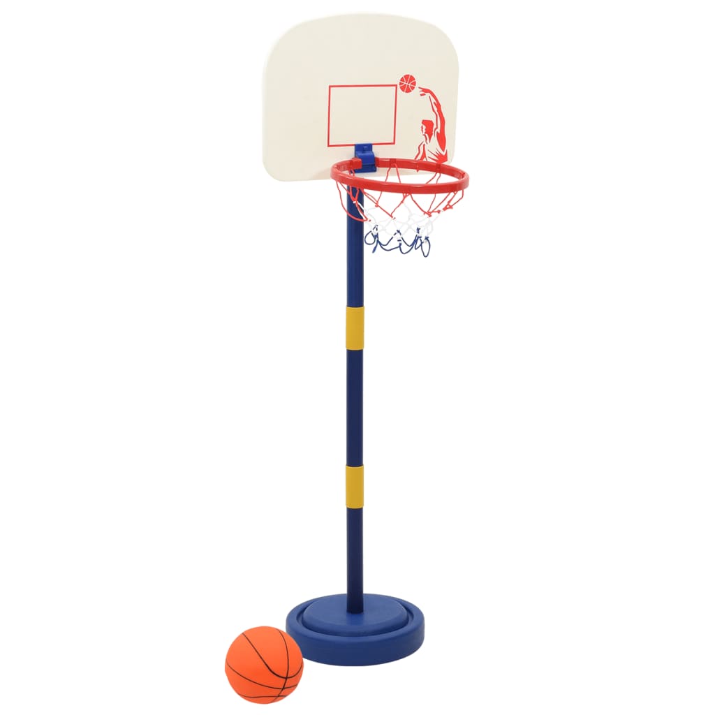 Basketbalový stojan s míčem a pumpičkou výška 90/121 cm