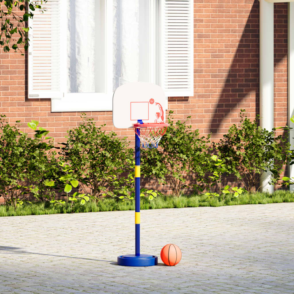 Basketbalový stojan s míčem a pumpičkou výška 90/121 cm