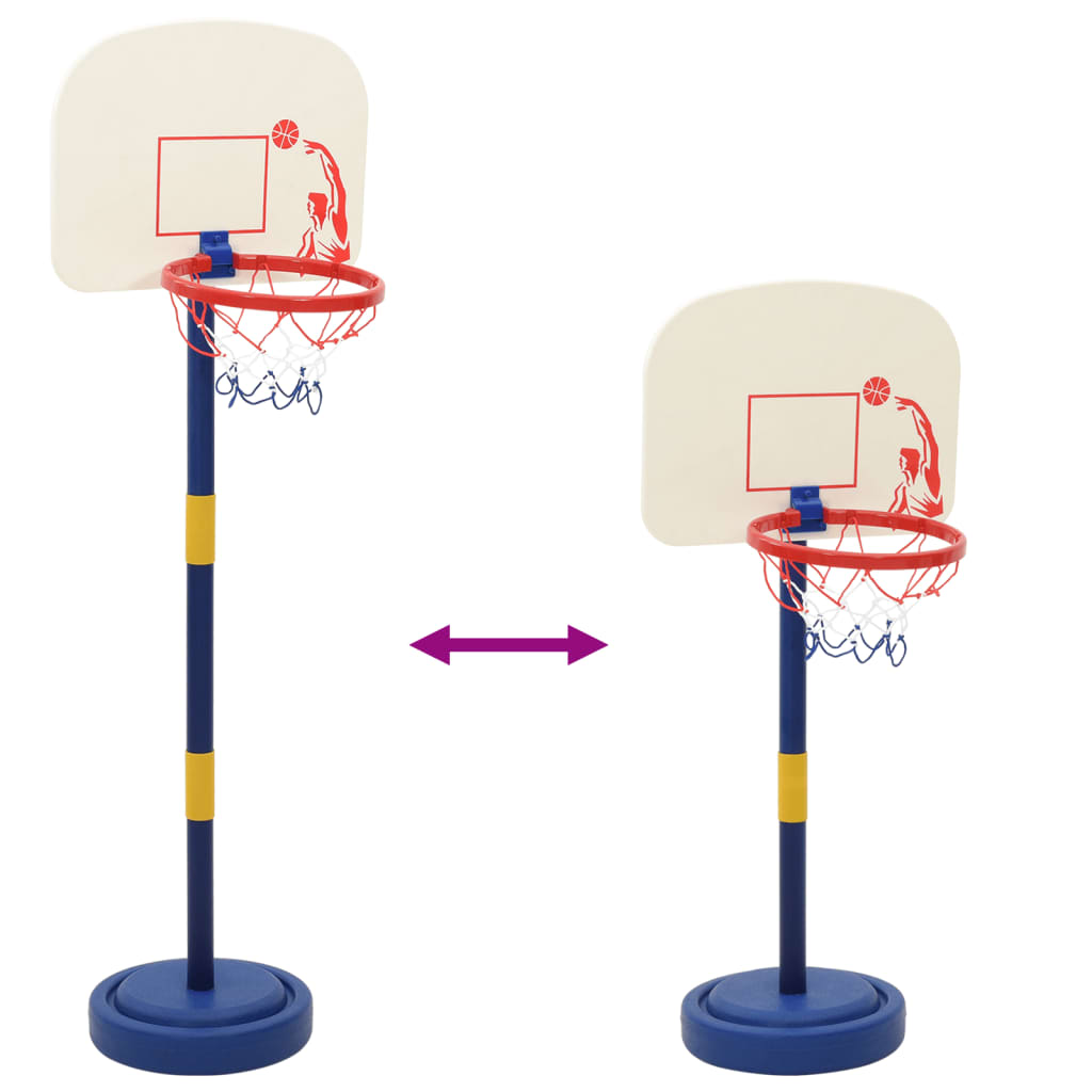 Basketbalový stojan s míčem a pumpičkou výška 90/121 cm