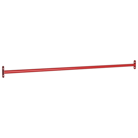 Hrazdová tyč 125 cm ocelová červená