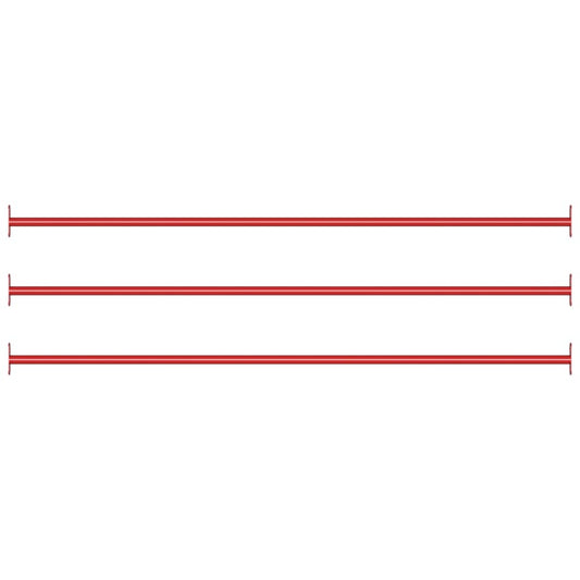 Hrazdové tyče 3 ks 125 cm ocelové červené